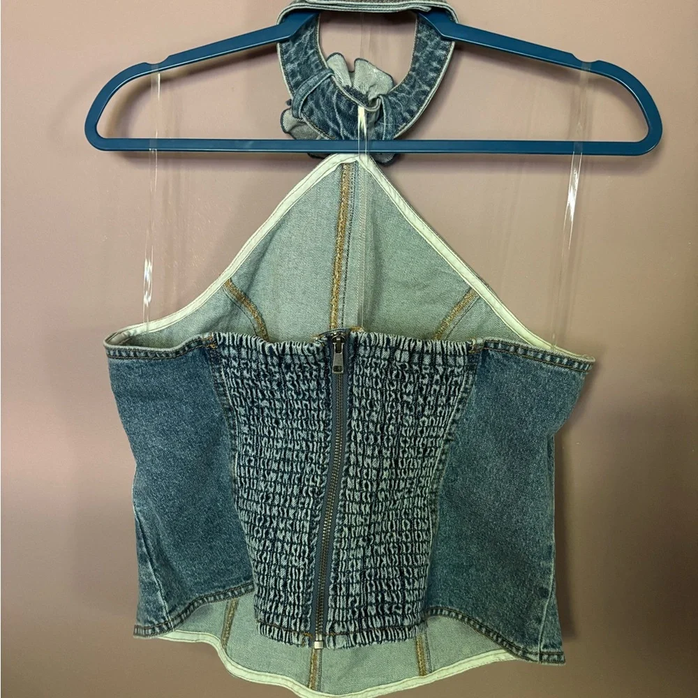 Wild Fable NWT denim halter top - Picture 2 of 4